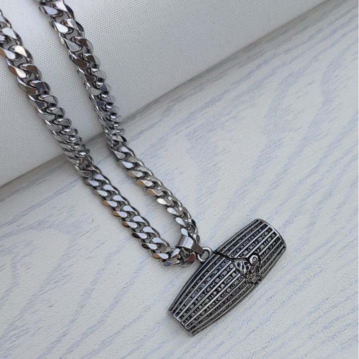 خرید گردنبند منشور کوروش بزرگ استیل رنگ ثابت