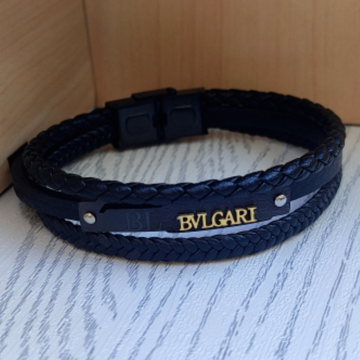 خرید دستبند بولگاری چرمی