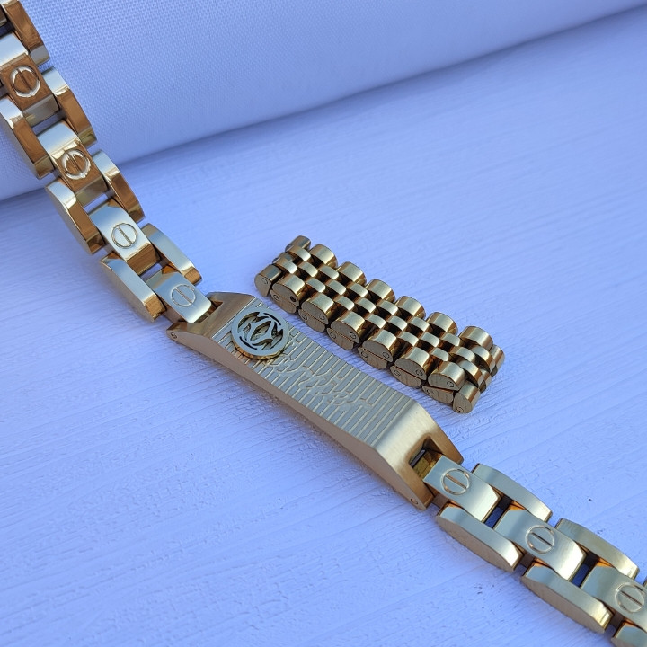 خرید دستبند طلایی مردانه استیل رنگ ثابت