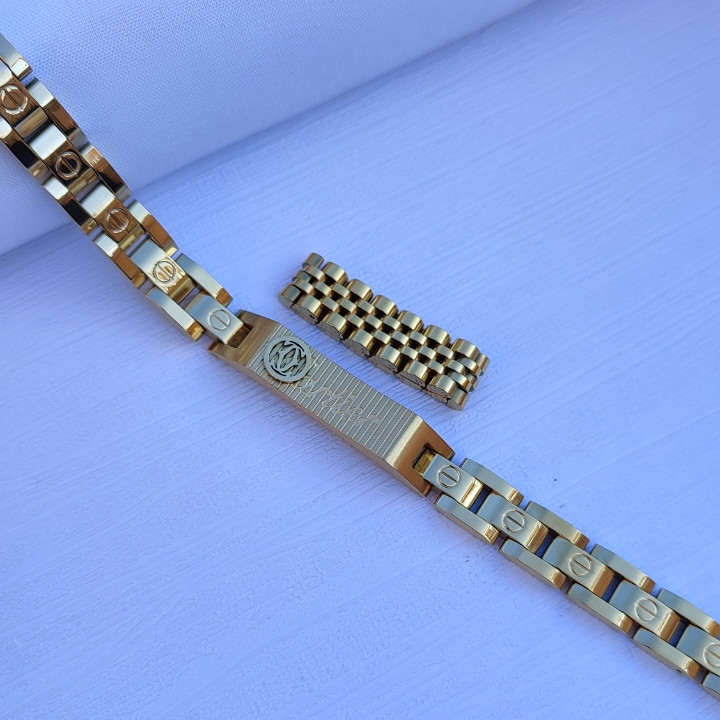 خرید دستبند کارتیه مردانه طلایی رنگ ثابت