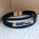 خرید دستبند چرمی مردانه پهن