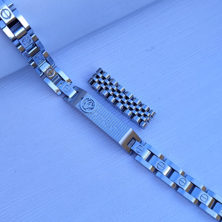 خرید دستبند کارتیر مردانه نقره ای رنگ ثابت