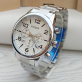 خرید ساعت سیتیزن مردانه سه موتور نقره ای