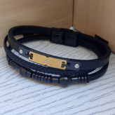 خرید دستبند مردانه چرمی پهن