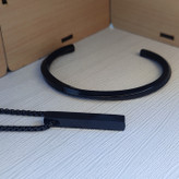 خرید گردنبند مشکی مردانه شیک