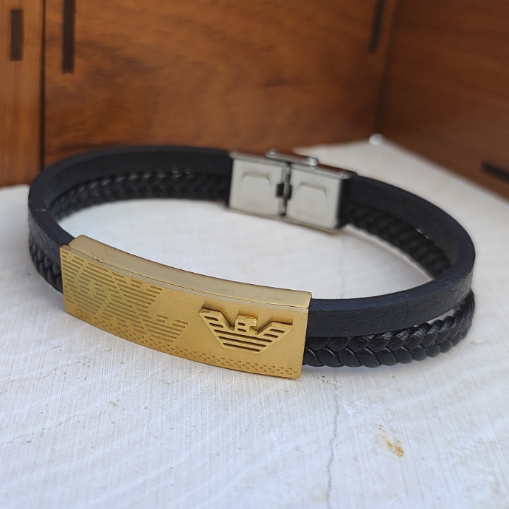 خرید دستبند چرمی پسرانه شیک و پهن