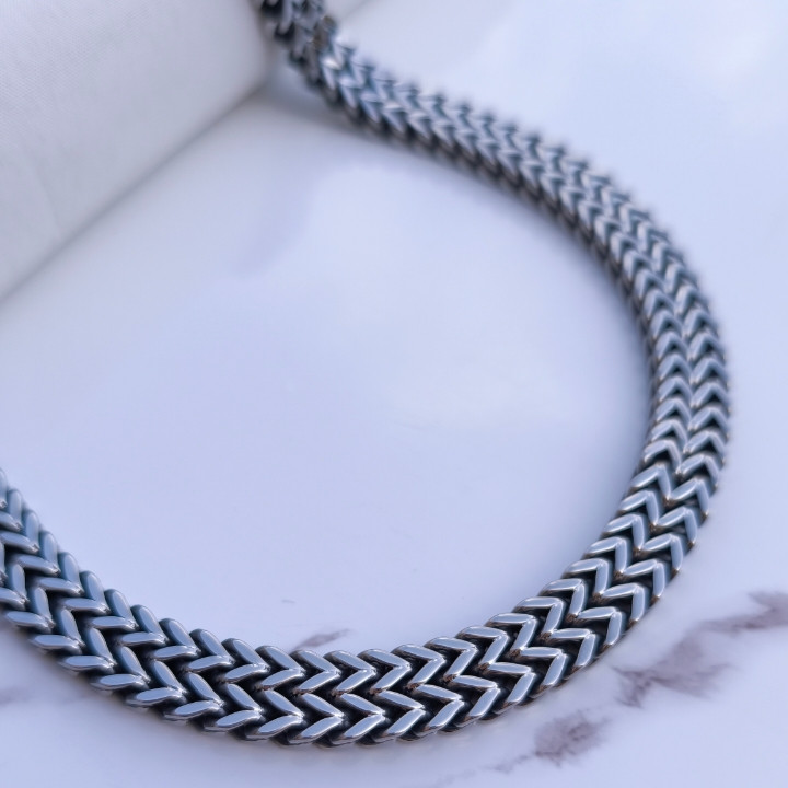 خرید گردنبند زنجیری مردانه پهن