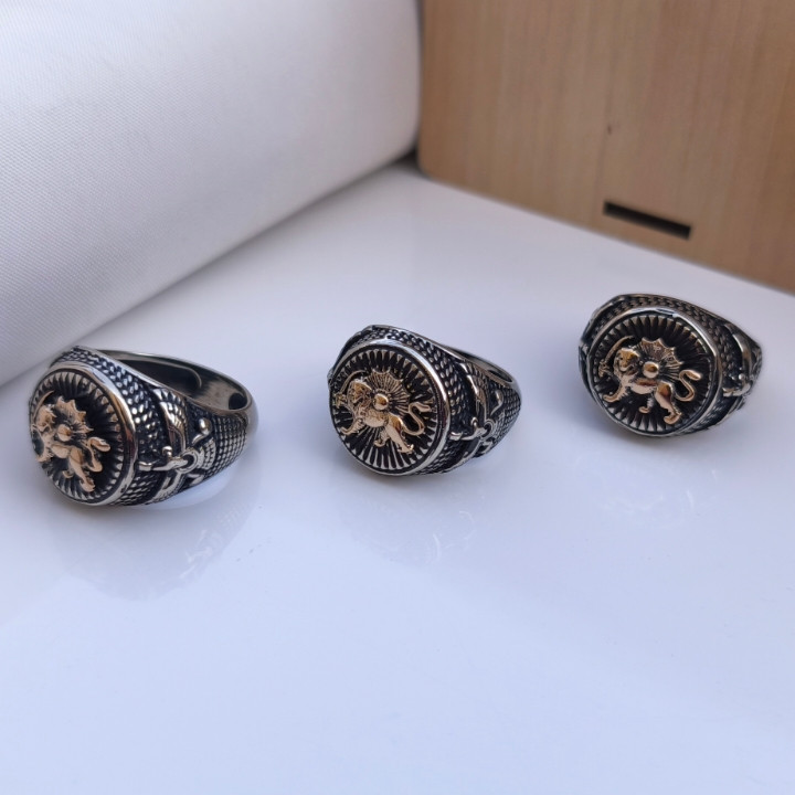 خرید انگشتر فروهر مردانه رنگ ثابت