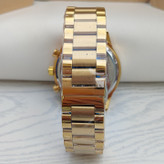 خرید ساعت بند استیل طلایی مردانه سه موتور صفحه گرد