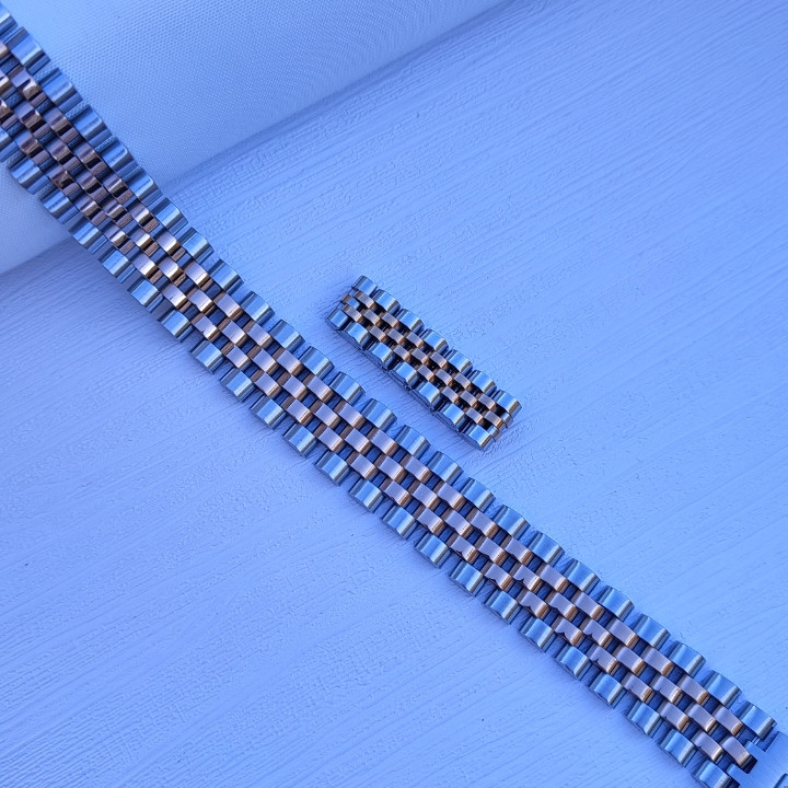 خرید ست دستبند و انگشتر مردانه استیل رنگ ثابت قابل شستشو رولکس رزگلد نقره ای