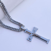 خرید گردنبند مردانه صلیب رنگ ثابت