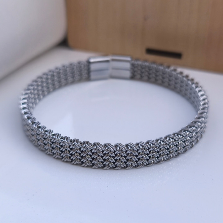 خرید بنگل مردانه نقره ای استیل رنگ ثابت