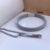 خرید اکسسوری مردانه نقره ای استیل رنگ ثابت