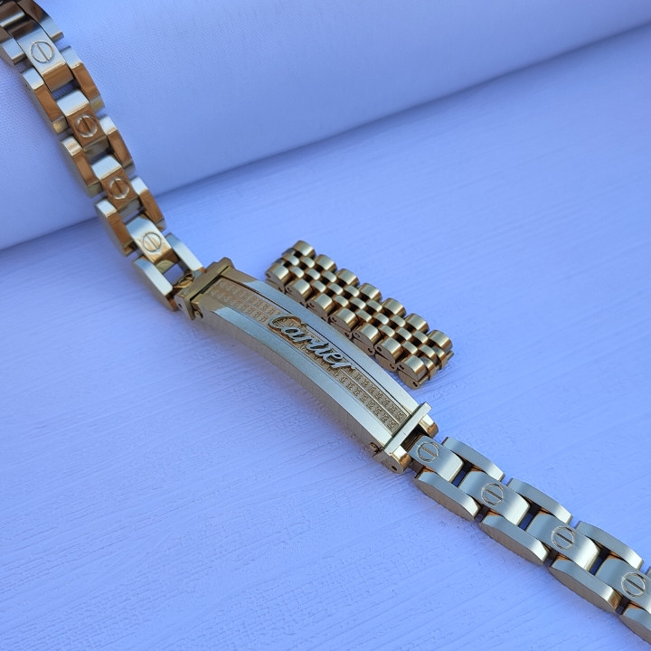خرید دستبند طلایی مردانه کارتیر رنگ ثابت استیل