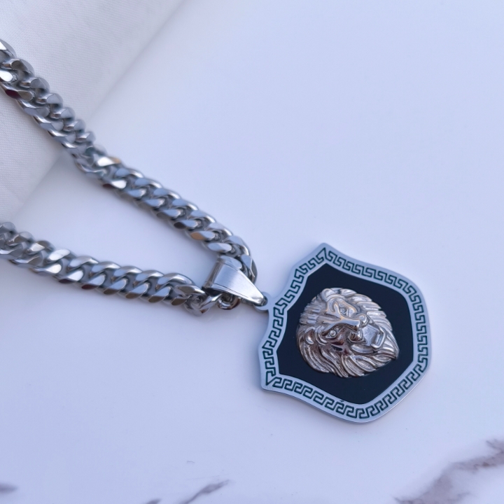 خرید گردنبند مردانه شیر پسرانه رنگ ثابت