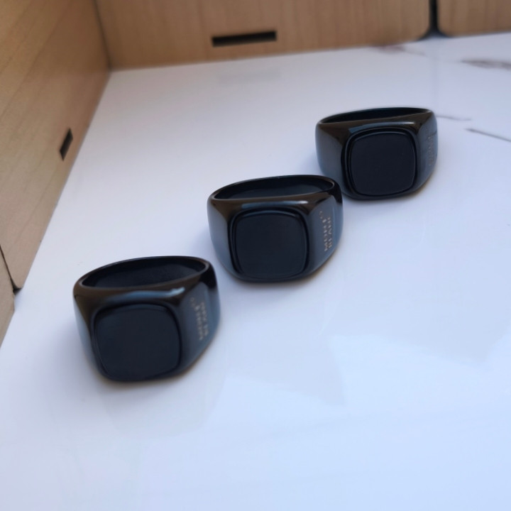 خرید انگشتر مردانه استیل رنگ ثابت مشکی