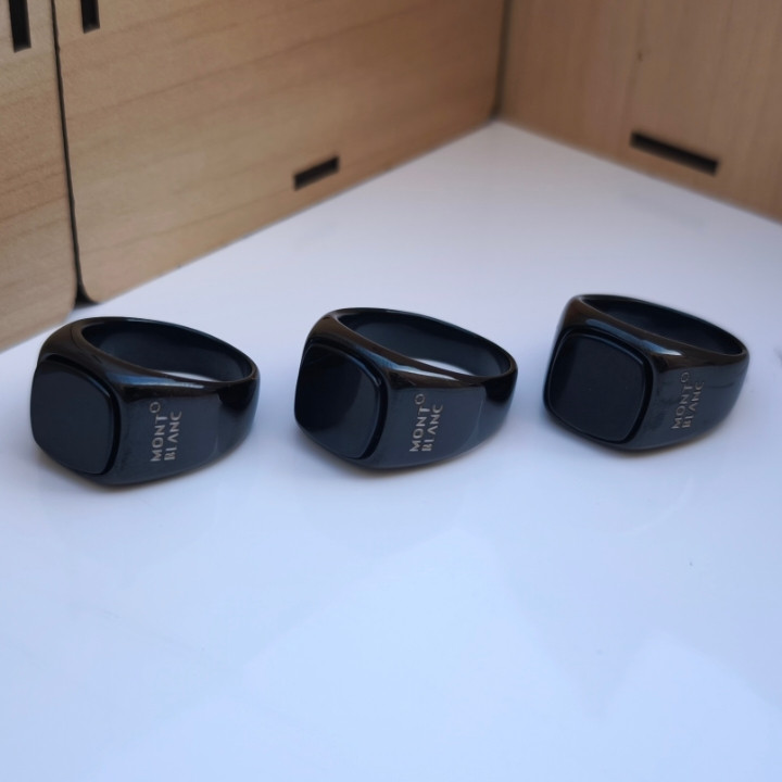 خرید انگشتر مردانه مشکی شیک