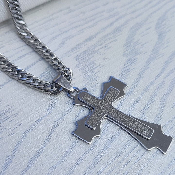 خرید گردنبند صلیب نقره ای شیک