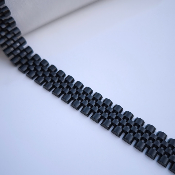 خرید دستبند مشکی مردانه استیل رنگ ثابت