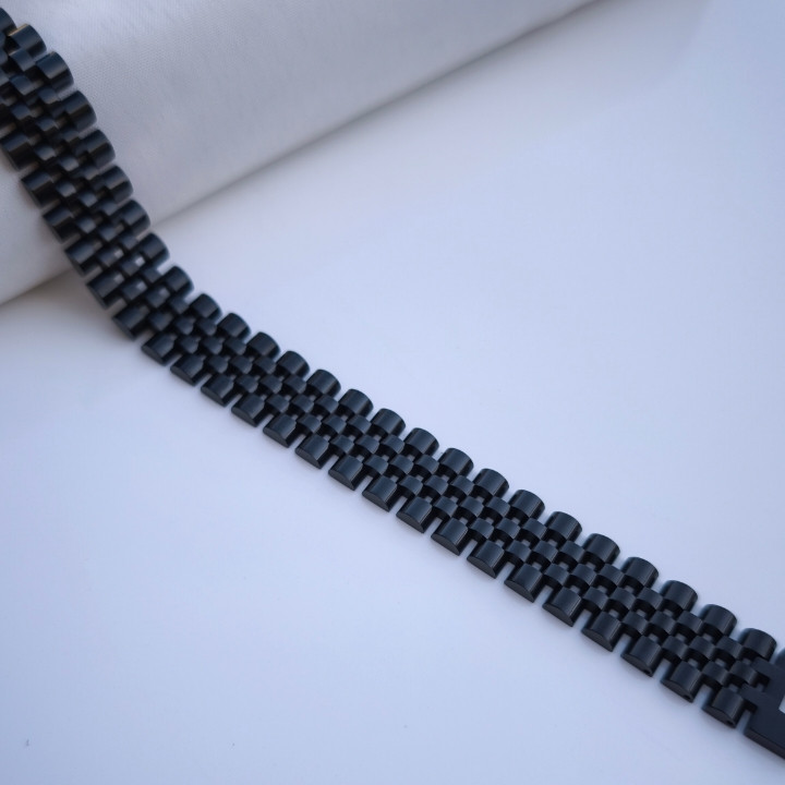 خرید دستبن رولکس مشکی مردانه استیل شیک