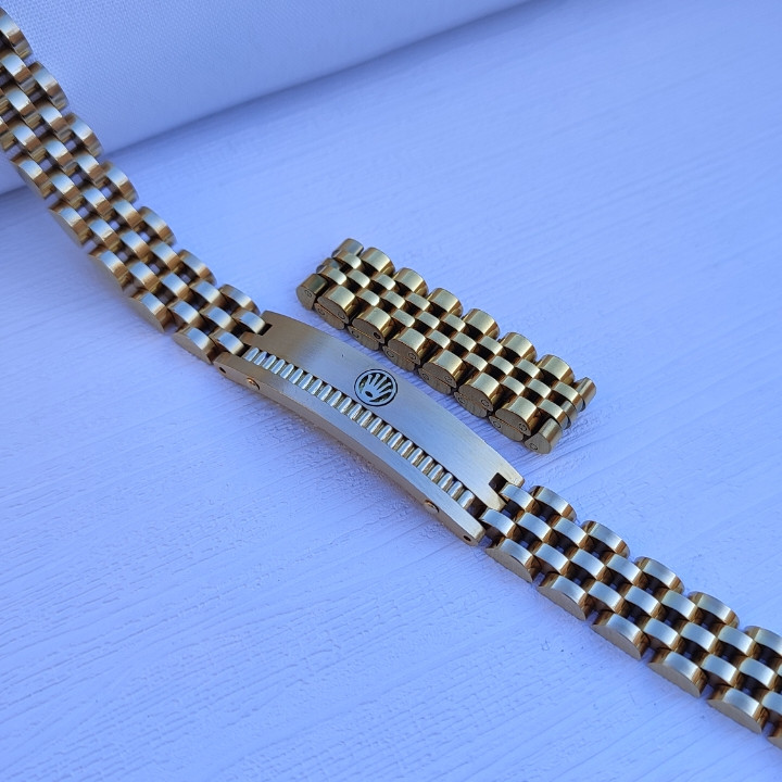 خرید دستبند مردانه طلایی شیک رولکس