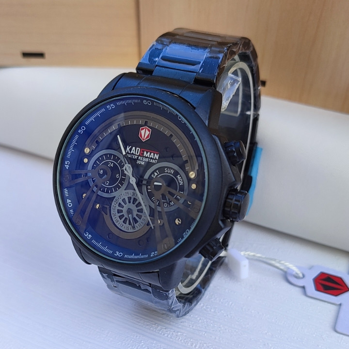 خرید ساعت مردانه فول تایم مشکی استیل کیدمن Kademan