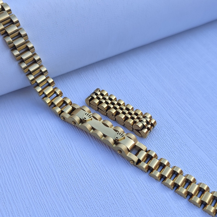 خرید دستبند مردانه طلایی شیک رنگ ثابت