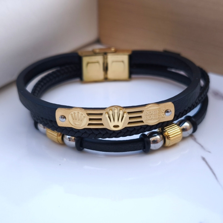 خرید دستبند چرمی پسرانه شیک