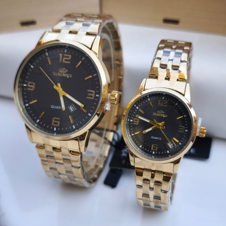 خرید ست ساعت زنانه مردانه طلایی شیک