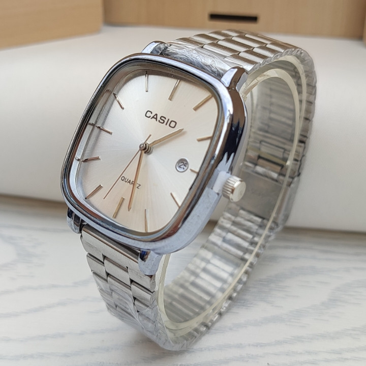 خرید ساعت کاسیو اولدمانی پسرانه نقره ای