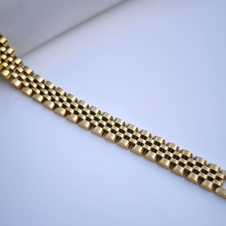 خرید دستبند مردانه رولکس طلایی استیل