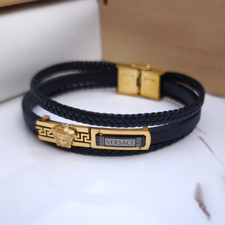 خرید دستبند چرمی مردانه پهن