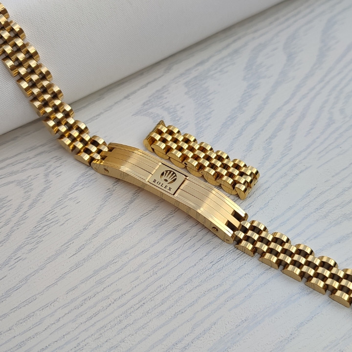 خرید ست دستبند و انگشتر مردانه طلایی رنگ ثابت