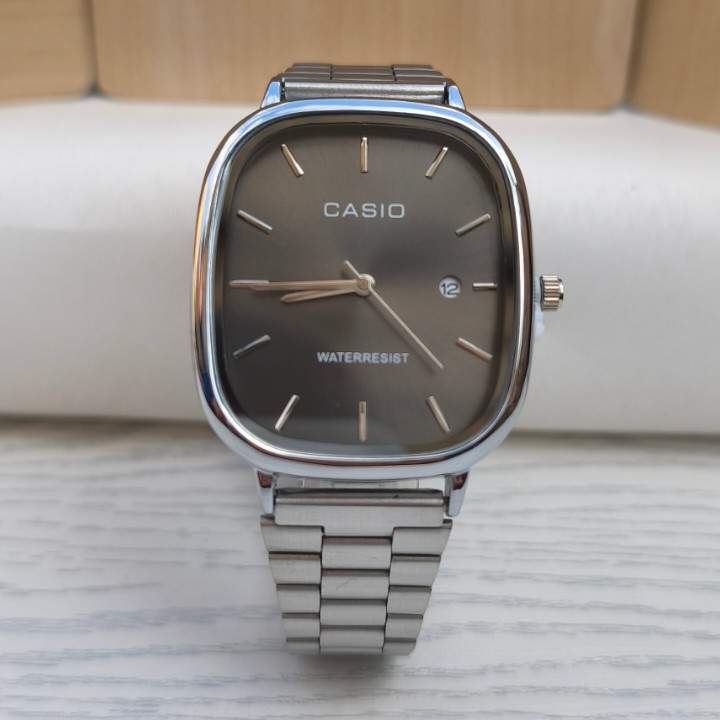 خرید ساعت کاسیو اولدمانی مردانه نقره ای استیل