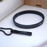 خرید ست دستبند و گردنبند مردانه مشکی رنگ ثابت