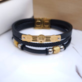 خرید دستبند چرمی مردانه پهن