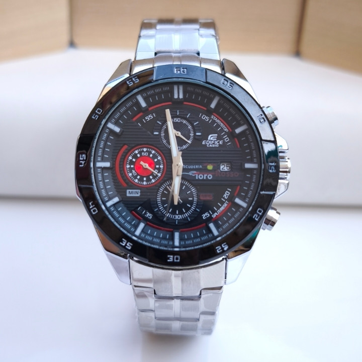 خرید ساعت مردانه سه موتور فعال نقره ای