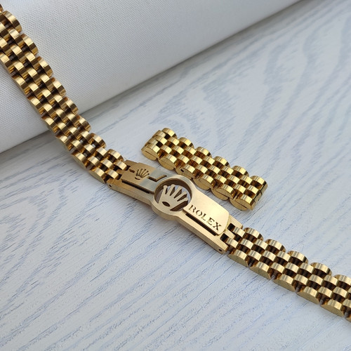 خرید ست دستبند و انگشتر مردانه طلایی رولکس رنگ ثابت
