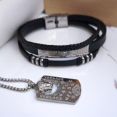 خرید ست دستبند و گردنبند ورساچه مردانه شیک