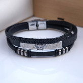 خرید دستبند چرمی پسرانه ورساچه پهن