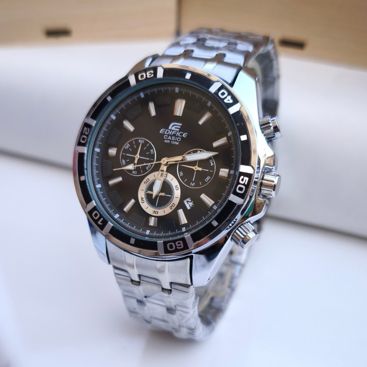 خرید ساعت مردانه کاسیو ادیفایس سه موتور نقره ای