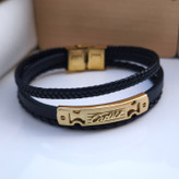 خرید دستبند پسرانه کارتیر چرمی پهن