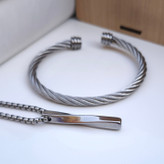 خرید بنگل پسرانه استیل شیک رنگ ثابت