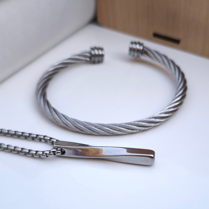 خرید بنگل پسرانه استیل شیک رنگ ثابت