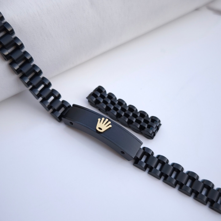 خرید دستبند مشکی مردانه رولکس رنگ ثابت