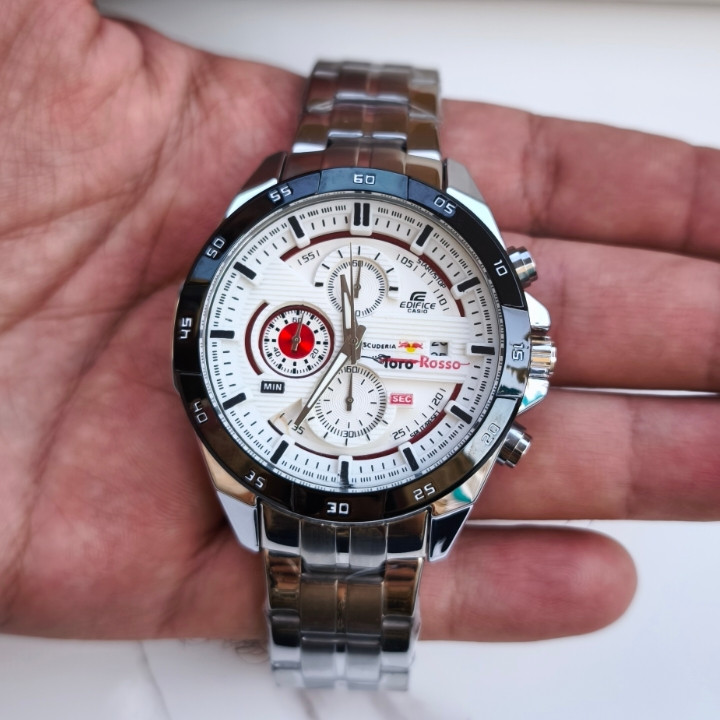 خرید ساعت مردانه کاسیو سه موتور فعال نقره ای استیل