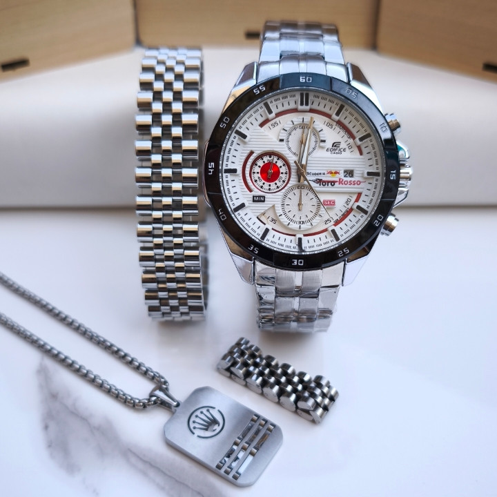 خرید ست ساعت و گردنبند مردانه شیک