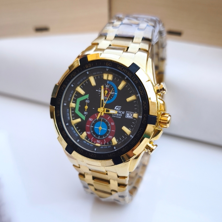 خرید ساعت مردانه ادیفایس سه موتوره طلایی