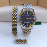 خرید ست ساعت دستبند انگشتر مردانه طلایی نقره ای استیل