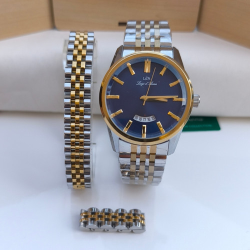 خرید ست ساعت دستبند انگشتر مردانه طلایی نقره ای استیل